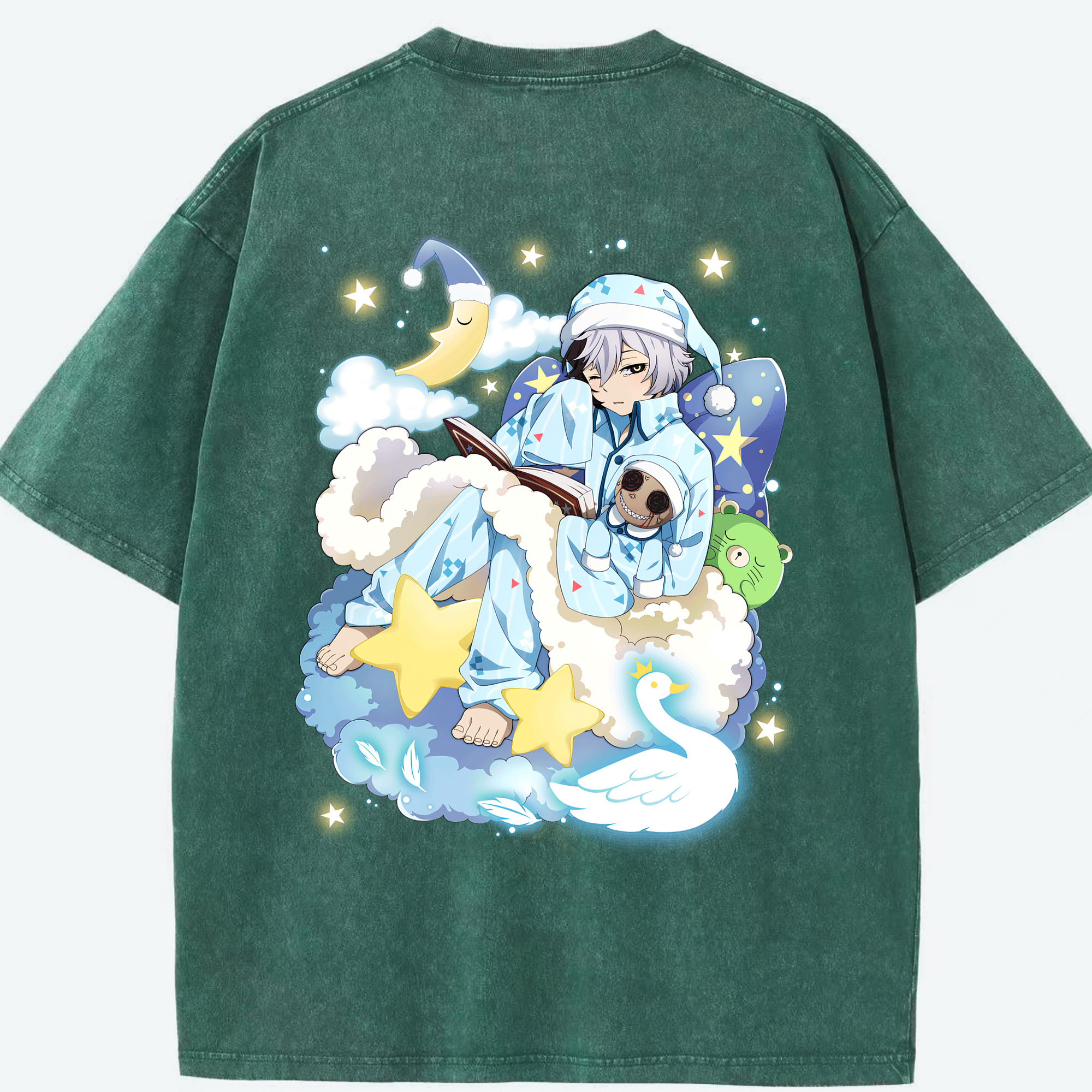 （画像用） 文豪ストレイドッグス Bungo Stray Dogs 綿100% ヴィンテージ風 半袖Tシャツ（背面プリント）